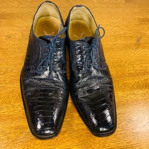 DAVID X Men’s Genuine Ostrich Oxfords Leather Shoes